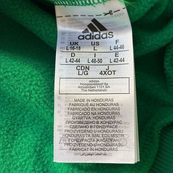 Adidas STM pullover hoodie women’s large tea green white new - Picture 4 of 12